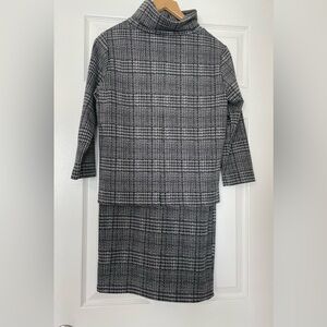 Coton Plaid Two-Piece Formal Office Suit